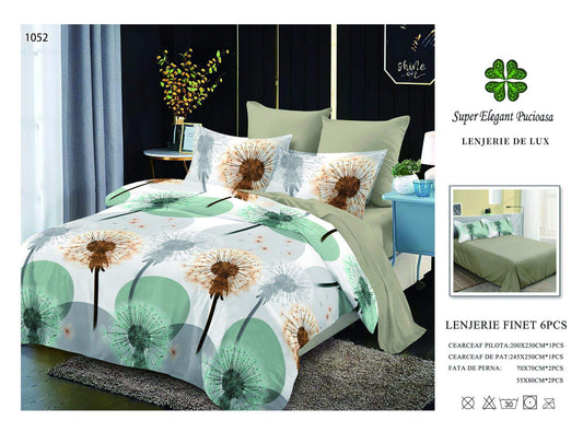 Lenjerie de Pat Bumbac Finet 6 Piese